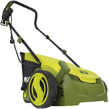 AJ801E 13 in. 12 Amp Electric Scarifier + Lawn Dethatcher w/Collection Bag, Green