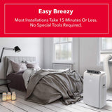 12,000 BTU Portable Air Conditioner with Heater Mode – Conveniently Cools Rooms 350 to 500 Square Feet – LED Display, Auto Shut-Off, Remote and Dehumidifier Function