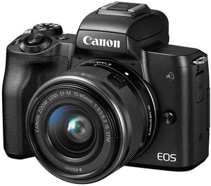 EOS M50 Mirrorless Vlogging Camera Kit with EF-M 15-45mm Lens, Black