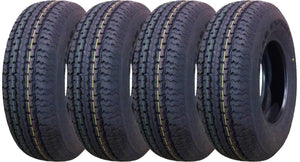 Set of 4 New Premium Trailer Tires ST 175/80R13 6PR Load Range C- 11011
