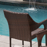 Cliff Outdoor Wicker Chairs, 2-Pcs Set, Multibrown