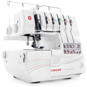 SINGER | Professional 5 14T968DC Serger with 2-3-4-5 Threaded Capability, Including Cover Stitch, Auto Tension, and Bonus Presser Feet