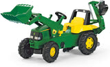 toys John Deere Pedal Tractor with Working Loader and Backhoe Digger, Youth Ages 3+