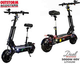 MAXX 60MPH Ultra High Speed Electric Scooter for Adults Foldable, 5000W Power Dual Motor| 60V /38.5Ah Battery | 83 Miles Range | Grade 30°