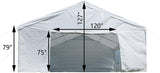 20×20 Heavy Duty Party Tent Carport Wedding Canopy Steel W/Sidewalls White