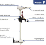 L-Series 62lb/86lb Thrust Transom Mounted Saltwater Electric Trolling Motor w/LED Battery Indicator (40" Shaft)