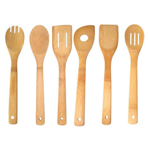 Home Basics Bamboo Kitchen Utensil Set (Set of 6)