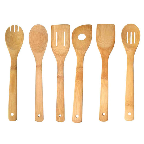 Home Basics Bamboo Kitchen Utensil Set (Set of 6)