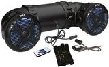 Pyle Marine ATV Powered Speakers – 4.0 Wireless Bluetooth, 800 Watt, Color Changing LED Lights, IP44 Waterproof, 6.5“ Dual Audio Sound System for UTV, Golf Carts, Jetski and Snowmobile – PLATV65BT