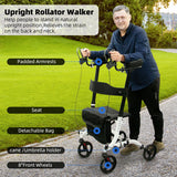 BEST 2021 Combo Standing Upright Rollator Walker With Seat