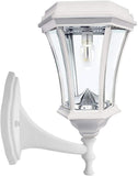 Victorian Bulb Solar Light, GS Bulb, 3" Fitter Mount for Wall Post Pier, White GS-94B-FPW