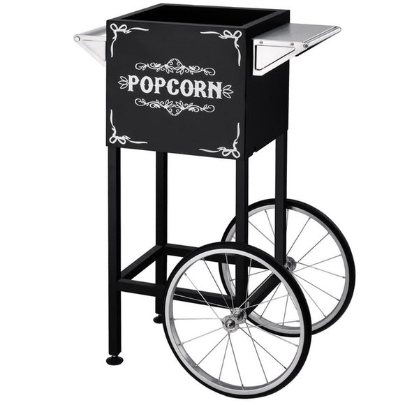Great Northern 4 oz. – 6 oz. Black Vintage Popcorn Machine Replacement Cart with Wheels