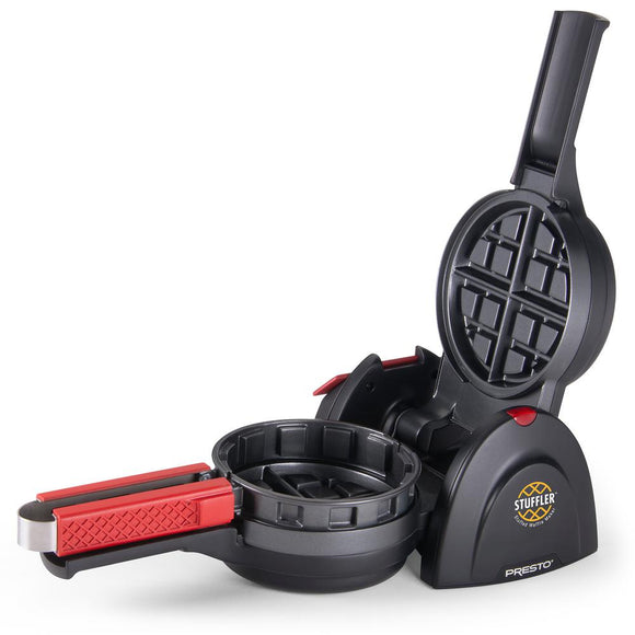 Presto 5 in. 900-Watt Black Belgian Stuffler Stuffed Waffle Maker
