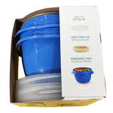 Rubbermaid TakeAlongs Twist & Seal Blue 2 Cups Food Storage Containers 2 Pack