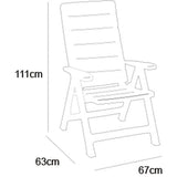 Brasilia Reclining Foldable Chair Graphite