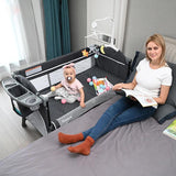 BROTISHTM Premium 3-In-1 Baby Bedside Bassinet Co Sleeper Crib