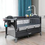 BROTISHTM Premium 3-In-1 Baby Bedside Bassinet Co Sleeper Crib