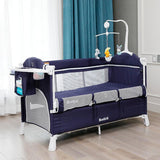 BROTISHTM Premium 3-In-1 Baby Bedside Bassinet Co Sleeper Crib