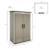 Large Vertical Shed 5 x 2 Feet Brown + Free Assembly