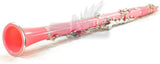 Pink ABS Student Bb Clarinet with Case, Mouthpiece, 11 Reeds, Care kit and more