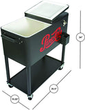 PS-206-PEPSI-AM 80 Quart Portable Rolling Patio Cooler, Matte Graphite