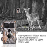 5-Pack Game & Deer Trail Cameras 16MP 1920x1080P Video Hunting Wildlife Cams Time Lapse with Night Vision No Glow 940nm Infrared Motion Activated Waterproof Password Protected 0.6S Trigger 2.4" LCD