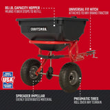 Craftsman CMXGZBF7124322 85-lb Tow Broadcast Spreader, Red