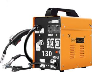 Portable Flux Core Wire No Gas MIG 130 Welder Machine 110V Yellow