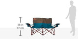 Low Loveseat Camping Chair – Portable, Folding Chair for Festivals, Camping and Beach Days – Updated 2019 Model
