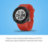 Forerunner 45, 42mm Easy-to-Use GPS Running Watch with Coach Free Training Plan Support, Red