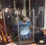 Drum Shield DS4 5 Section Drum Shield Acrylic Drum Panels with Full Length Living Hinges All Acrylic Panels 5' Tall