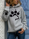 Print Long Sleeves Hoodie