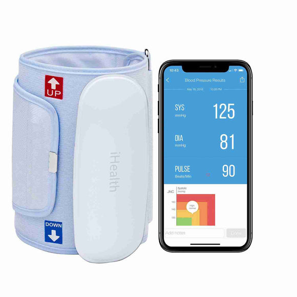 iHealth Feel Wireless Blood Pressure Monitor: Compact & Portable Digital Upper Arm Cuff – Bluetooth Compatible for Apple & Android Devices Standard Cuff