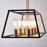 CAR36-ON Chandelier, Gold and Black