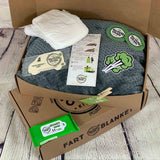 Deluxe Fart Blanket Gift Box by Dutch Oven Kits | A Funny Care Package Present for Birthday, Housewarming, Christmas, Wedding or Anniversary