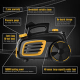 MC1375 Canister Steam Cleaner with 20 Accessories, Extra-Long Power Cord, Chemical-Free Cleaning for Most Floors, Counters, Appliances, Windows, Autos, and More, 1-(Pack), Black