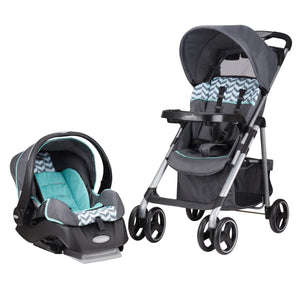 Vive Travel System with Embrace Infant Car Seat, Spearmint Spree