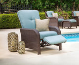 Outdoor Strathmere Luxury Recliner, Navy Blue
