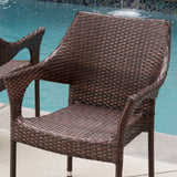 Cliff Outdoor Wicker Chairs, 2-Pcs Set, Multibrown