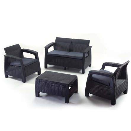 Corfu Outdoor Sofa Set Grey