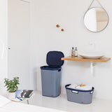 Infinity Laundry Basket 40L Designs Blue Indigo