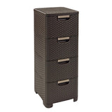 Rattan Style 4 Drawer