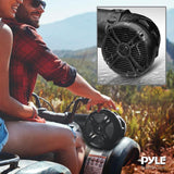 Pyle Marine ATV Powered Speakers – 4.0 Wireless Bluetooth, 800 Watt, Color Changing LED Lights, IP44 Waterproof, 6.5“ Dual Audio Sound System for UTV, Golf Carts, Jetski and Snowmobile – PLATV65BT