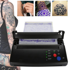 Tattoo Transfer Stencil Machine, Thermal Tattoo Copier Printer for Temporary and Permanent Tattoos, with 10Pcs Tattoo Stencil Transfer Papers