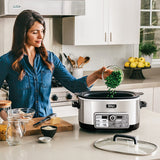 Auto-iQ Multi/Slow Cooker with 80-Pre-Programmed Auto-iQ Recipes for Searing, Slow Cooking, Baking and Steaming with 6-Quart Nonstick Pot (CS960)