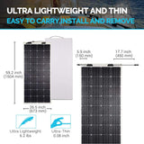 160 Watt 12 Volt Extremely Flexible Monocrystalline Solar Panel – Ultra Lightweight, Ultra Thin, Up to 248 Degree Arc, for RV, Boats, Roofs, Uneven Surfaces