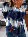 Tie Dye Round Neck Long Sleeves Sweatshirt