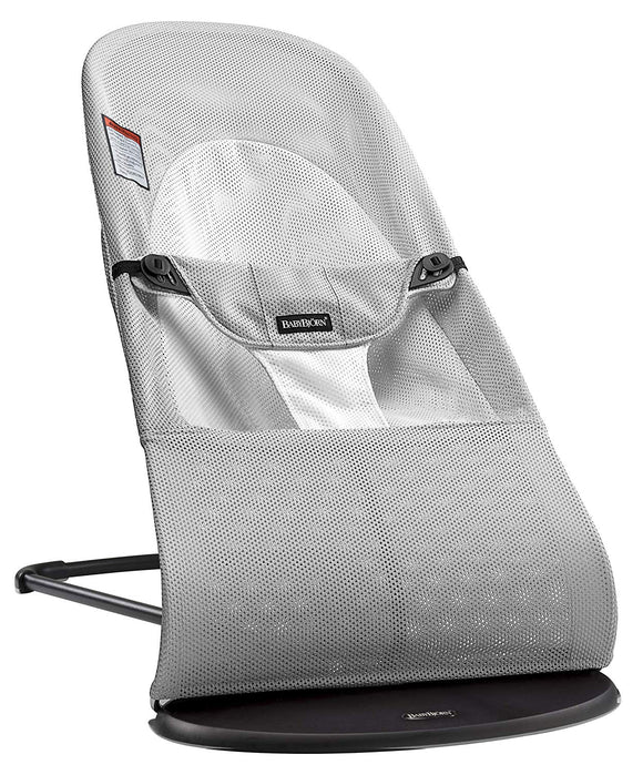 BABYBJORN Bouncer Balance Soft – Silver/White, Mesh