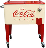 CP 98105 60 Qt Coca-Cola Ice Cold (Embossed) Cooler, Red