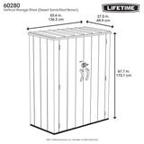 Lifetime Vertical Storage Shed (53 cubic feet) 314